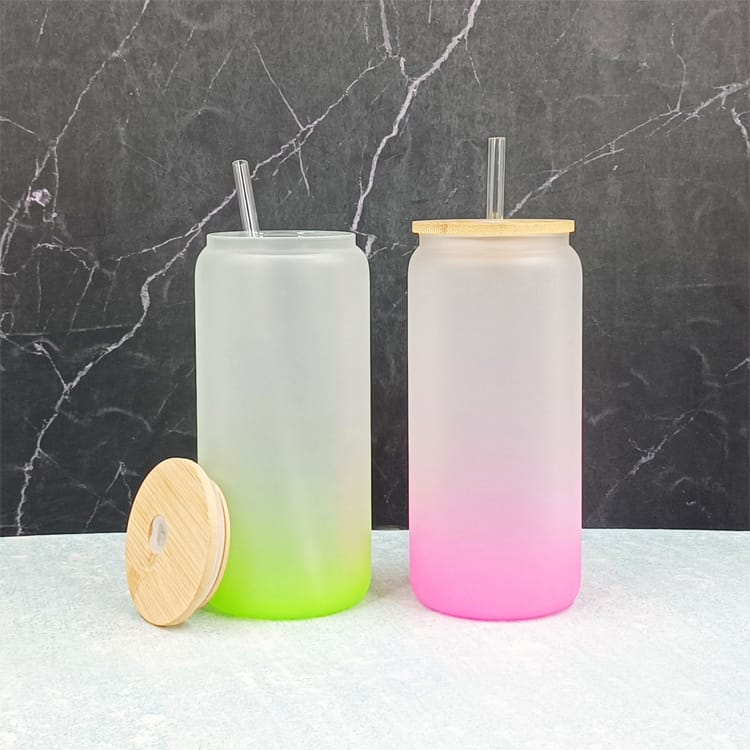 20oz Sublimation Glass Tumbler with Bamboo Lid14