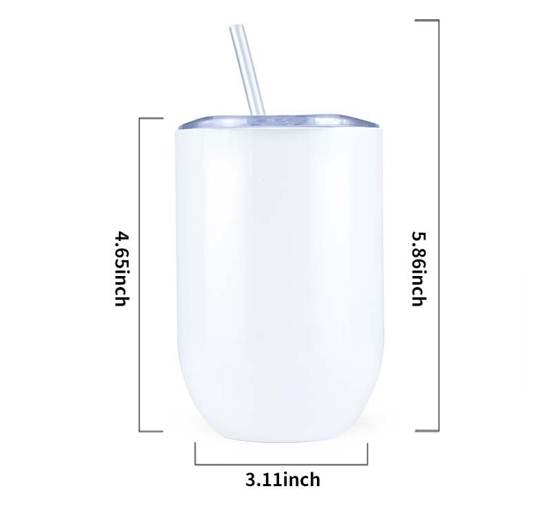 sublimation blank 12oz double walled stainless steel cup vacuum wine tumbler (1)
